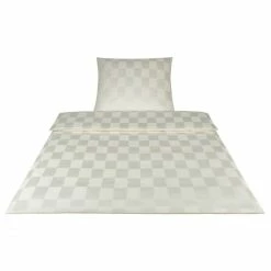 Blitzangebot ? Elegante Courage Kopfkissenbezug Aus Satin - 80x80 Cm - Creme ?