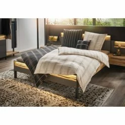 Bestpreis ? Musterring Square Bettwäsche-Set Aus Satin - 155x220 / 80x80 Cm - Schwarz ? -ESSENZA HOME SHOP unnamed file 1032