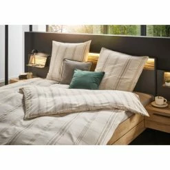 Brandneu ? Musterring Square Bettwäsche-Set Aus Satin - 135x200 / 80x80 Cm - Beige ? -ESSENZA HOME SHOP unnamed file 1035