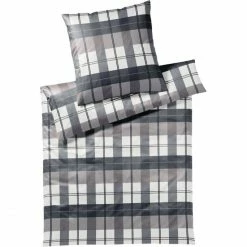 Blitzangebot ⭐ Elegante Country Bettwäsche-Set Aus Mako-Satin - 135x200 / 40x80 Cm - Taupe ?