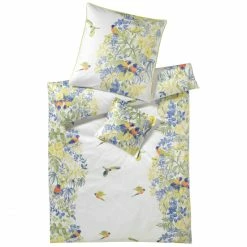 Schlussverkauf ? Elegante Paradiesvogel Bettwäsche-Garnitur - 155x200 / 80x80 Cm - Blue/green ?