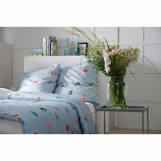 Neu ? Apelt Moonlight Fidshi Bettwäsche-Set - 155x220 / 80x80 Cm - Hellblau-bunt ? 2 Neu ? Apelt Moonlight Fidshi Bettwäsche-Set - 155x220 / 80x80 Cm - Hellblau-bunt ? – Bild 2