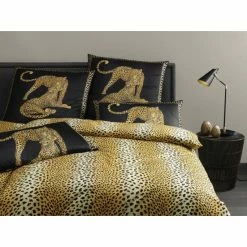 Budget ✔️ Elegante Gepard Pair Bettwäsche Aus Mako-Satin - 155x200 / 80x80 Cm - Dunkelgrau ? -ESSENZA HOME SHOP unnamed file 1103