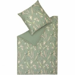 Am billigsten ? Schöner Wohnen Grainfield Bettwäsche-Set - 135x200 / 80x80 Cm - Salbei ?