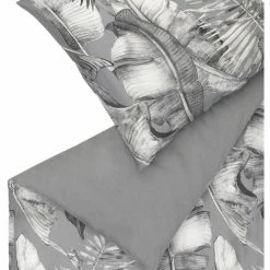 Angebote ✨ Schöner Wohnen Jungle Mood Bettwäsche-Set - 155x220 / 80x80 Cm - Grau ? -ESSENZA HOME SHOP unnamed file 1120