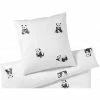 Bestpreis ⭐ Elegante Panda Bear Kinderbettwäsche Aus Mako-Satin - 100x135 / 40x60 Cm - Weiss ? -ESSENZA HOME SHOP unnamed file 1138