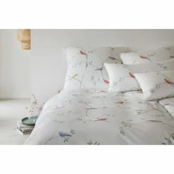 Coupon ❤️ Elegante Garden Love Bettwäsche-Set Aus Seiden-Satin - 135x200 / 80x80 Cm - Weiß ⌛ -ESSENZA HOME SHOP unnamed file 1146