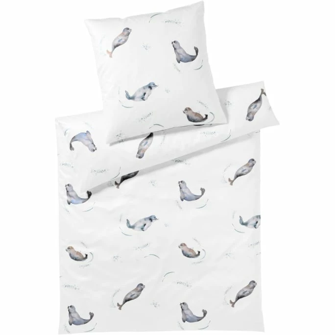 Großhandel ? Elegante Seals Kopfkissenbezug Aus Mako-Satin - 40x80 Cm - Weiß ? 1 Großhandel ? Elegante Seals Kopfkissenbezug Aus Mako-Satin - 40x80 Cm - Weiß ?