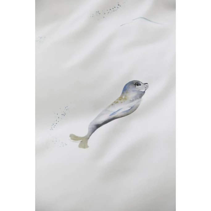 Großhandel ? Elegante Seals Kopfkissenbezug Aus Mako-Satin - 40x80 Cm - Weiß ? 2 Großhandel ? Elegante Seals Kopfkissenbezug Aus Mako-Satin - 40x80 Cm - Weiß ? – Bild 2