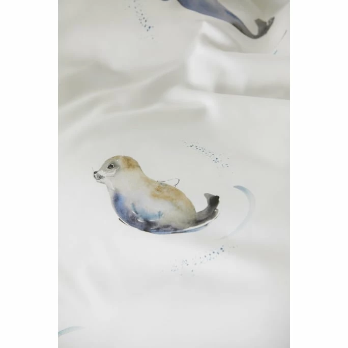 Großhandel ? Elegante Seals Kopfkissenbezug Aus Mako-Satin - 40x80 Cm - Weiß ? 3 Großhandel ? Elegante Seals Kopfkissenbezug Aus Mako-Satin - 40x80 Cm - Weiß ? – Bild 3