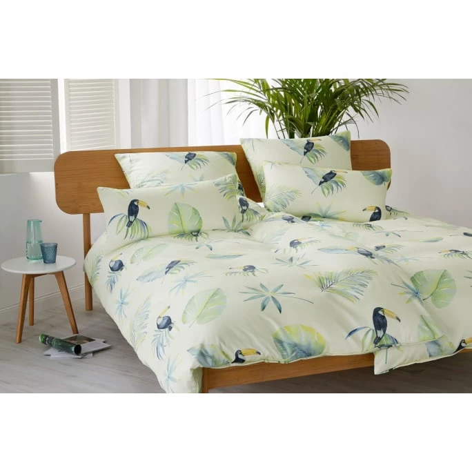 Budget ? Elegante Tukan Kopfkissenbezug Aus Mako-Satin - 40x80 Cm - Zitrus ⌛ 2 Budget ? Elegante Tukan Kopfkissenbezug Aus Mako-Satin - 40x80 Cm - Zitrus ⌛ – Bild 2