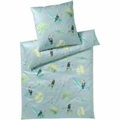 Besorgen ✔️ Elegante Tukan Kopfkissenbezug Aus Mako-Satin - 40x80 Cm - Aquagrün ?