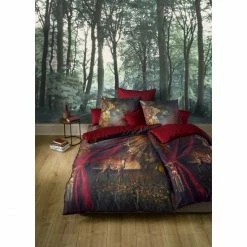 Neu ? Fleuresse Bed Art S Wendebettwäsche-Set Aus Mako Satin - 155x200 / 80x80 Cm - Rot ? -ESSENZA HOME SHOP unnamed file 1201