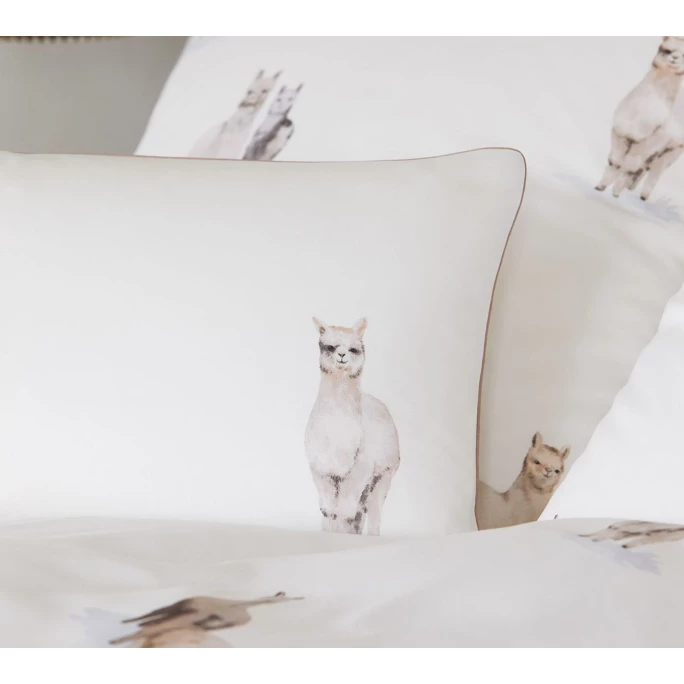 Schlussverkauf ? Elegante Alpaka Bettwäsche-Set Aus Mako-Satin - 135x200 / 40x80 Cm - Weiß ? 4 Schlussverkauf ? Elegante Alpaka Bettwäsche-Set Aus Mako-Satin - 135x200 / 40x80 Cm - Weiß ? – Bild 4