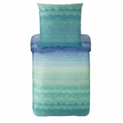 Brandneu ⌛ Bassetti Brunelleschi Bettwäsche-Garnitur Aus Mako-Satin - 200x200 / 2x80x80 Cm - V5 - Azur ?