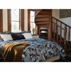 Bestes Angebot ? GANT Painted Paisley Kopfkissenbezug Aus Baumwollsatin - 40x80 Cm - Evening Blue ? -ESSENZA HOME SHOP unnamed file 1282