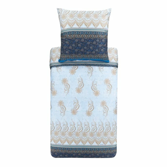 Auslauf ? Bassetti ORISTANO Bettwäsche-Set Aus Baumwollsatin - 135x200 / 80x80 Cm - B1-blau ✔️ 1 Auslauf ? Bassetti ORISTANO Bettwäsche-Set Aus Baumwollsatin - 135x200 / 80x80 Cm - B1-blau ✔️