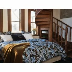 Blitzangebot ? GANT Painted Paisley Bettdeckenbezug Aus Baumwollsatin - 155x220 Cm - Evening Blue ? -ESSENZA HOME SHOP unnamed file 1321