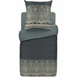 Auslauf ✨ Bassetti SABBIONETA Bettwäsche-Set Aus Baumwollsatin - 155x220 / 80x80 Cm - B1-blau ?