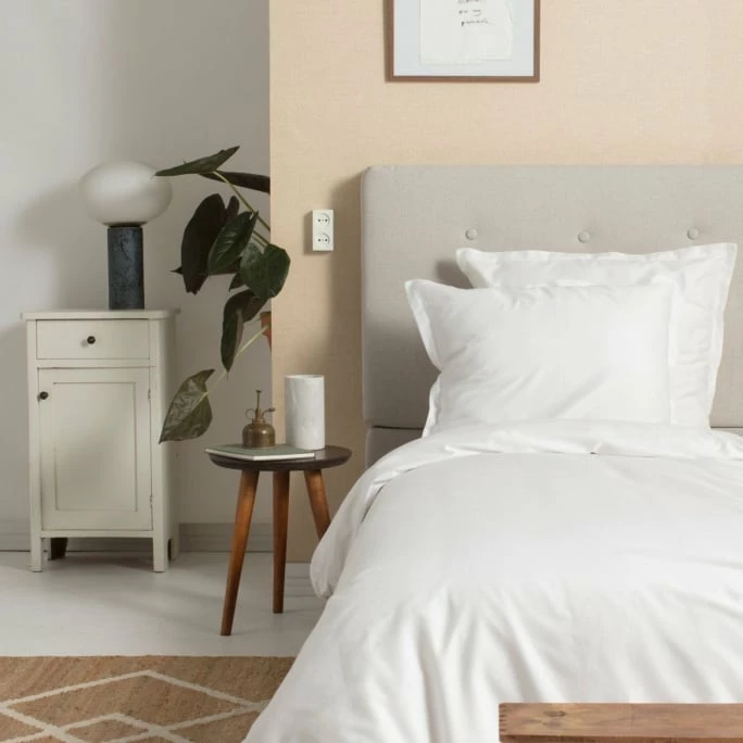 Auslauf ? CINDERELLA PLAIN SATIN BETTWÄSCHE-SET - 155x220 / 80x80 Cm - White ? 2 Auslauf ? CINDERELLA PLAIN SATIN BETTWÄSCHE-SET - 155x220 / 80x80 Cm - White ? – Bild 2