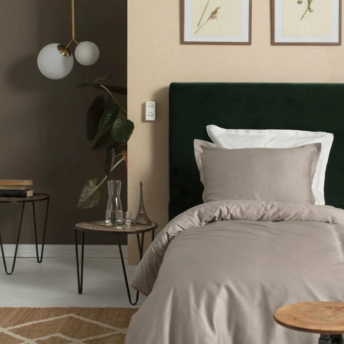 Angebote ? CINDERELLA PLAIN SATIN BETTWÄSCHE-SET - 135x200 / 80x80 Cm - Taupe ⌛ 2 Angebote ? CINDERELLA PLAIN SATIN BETTWÄSCHE-SET - 135x200 / 80x80 Cm - Taupe ⌛ – Bild 2