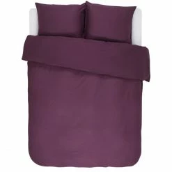 Neu ? ESSENZA HOME Essenza Minte Satin-Bettwäsche - 200x200 / 2x80x80 Cm - Burgundy ⌛