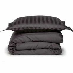 Großhandel ? Damai Linea Bettwäsche-Set Aus Satin - 135x200 / 80x80 Cm - Graphite ❤️ -ESSENZA HOME SHOP unnamed file 1531