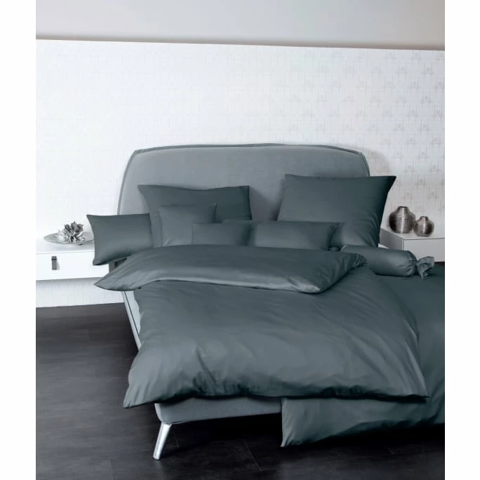 Neu ? Janine Colors 31001 Bettwäsche - 60x40 Cm - Anthrazit ? 2 Neu ? Janine Colors 31001 Bettwäsche - 60x40 Cm - Anthrazit ? – Bild 2