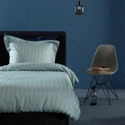 Aktion ? Damai Linea Bettwäsche-Set Aus Satin - 135x200 / 80x80 Cm - Green Mist ? -ESSENZA HOME SHOP unnamed file 1576