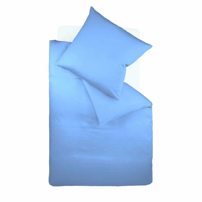 Budget ? Fleuresse Colours Bettwäsche-Garnitur - 135x200 / 80x80 Cm - Mittelblau ? 1 Budget ? Fleuresse Colours Bettwäsche-Garnitur - 135x200 / 80x80 Cm - Mittelblau ?