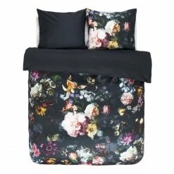 Brandneu ? ESSENZA HOME Essenza Fleur Satin-Bettwäsche - 135x200 / 80x80 Cm - Nightblue ?