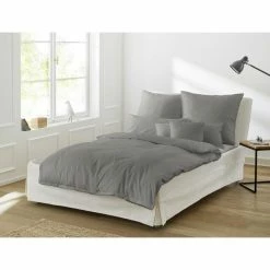 Bestpreis ? Irisette PARIS 8000 Satin Bettwäsche - 200x220 / 2x80x80 Cm - Grafit ? -ESSENZA HOME SHOP unnamed file 1626