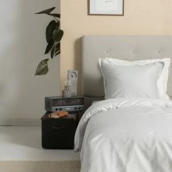 Bestpreis ✔️ CINDERELLA PLAIN SATIN BETTWÄSCHE-SET - 135x200 / 80x80 Cm - Grey ? -ESSENZA HOME SHOP unnamed file 1648