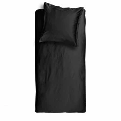 Top 10 ⌛ CINDERELLA PLAIN SATIN BETTWÄSCHE-SET - 135x200 / 80x80 Cm - Black ⭐