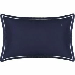 Auslauf ? Tommy Hilfiger Satin Uni Kopfkissen-Bezug - 40x80 Cm - Navy ?