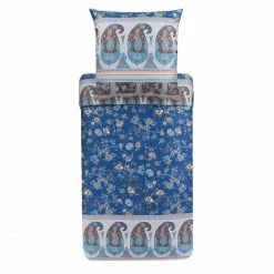 Budget ? Bassetti GENOVA Bettwäsche-Set Aus Baumwollsatin - 135x200 / 80x80 Cm - B1-blau ?