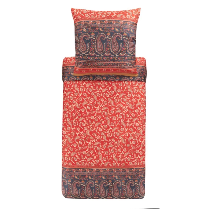 Neu ? Bassetti COMO Bettwäsche-Set Aus Baumwollsatin - 135x200 / 80x80 Cm - R1-rot ? 1 Neu ? Bassetti COMO Bettwäsche-Set Aus Baumwollsatin - 135x200 / 80x80 Cm - R1-rot ?