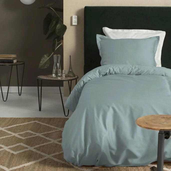 Angebote ? Cinderella Sundays Bettwäsche-Set Aus Satin - 135x200 / 80x80 Cm - Mineral Green ? 2 Angebote ? Cinderella Sundays Bettwäsche-Set Aus Satin - 135x200 / 80x80 Cm - Mineral Green ? – Bild 2