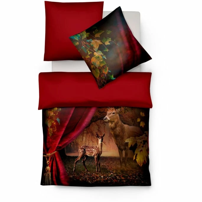 Billig ? Fleuresse Bed Art S Wendebettwäsche-Set Aus Mako Satin - 240x220 / 2x80x80 Cm - Rubin ❤️ 1 Billig ? Fleuresse Bed Art S Wendebettwäsche-Set Aus Mako Satin - 240x220 / 2x80x80 Cm - Rubin ❤️