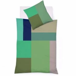 Bestes Angebot ✔️ Fleuresse Bed Art S Wendebettwäsche-Set Aus Mako Satin - 135x200 / 80x80 Cm - Herbs ✨