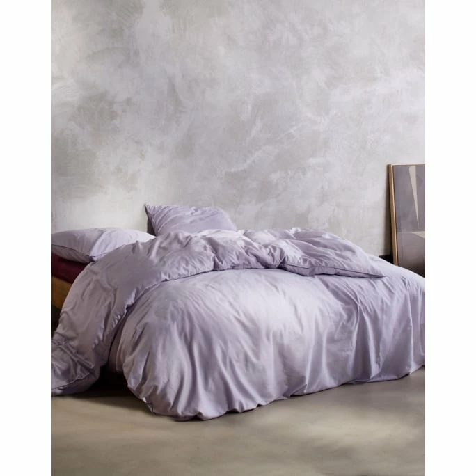 Schlussverkauf ? ESSENZA HOME Essenza Minte Satin-Bettwäsche Aus Satin - 155x220 / 80x80 Cm - Purple Breeze ? 2 Schlussverkauf ? ESSENZA HOME Essenza Minte Satin-Bettwäsche Aus Satin - 155x220 / 80x80 Cm - Purple Breeze ? – Bild 2