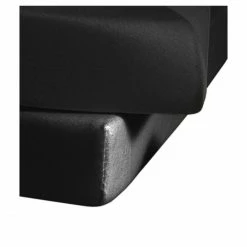 Auslauf ? Fleuresse Colours L Bettlaken Aus Mako-Satin - 160x260 Cm - Schwarz ?