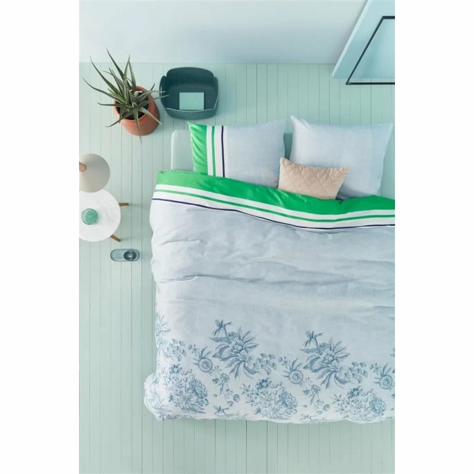 Coupon ? Oilily ? Summer Fig Bettwäsche-Set Aus Mako-Satin - 155x220 / 80x80 Cm - Meeresgrün ? 2 Coupon ? Oilily ? Summer Fig Bettwäsche-Set Aus Mako-Satin - 155x220 / 80x80 Cm - Meeresgrün ? – Bild 2