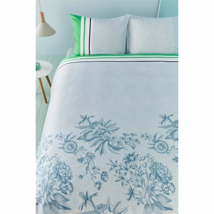 Coupon ? Oilily ? Summer Fig Bettwäsche-Set Aus Mako-Satin - 155x220 / 80x80 Cm - Meeresgrün ? 4 Coupon ? Oilily ? Summer Fig Bettwäsche-Set Aus Mako-Satin - 155x220 / 80x80 Cm - Meeresgrün ? – Bild 4