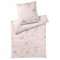 Neu ? Elegante Poppy Bettwäsche Aus Seiden-Satin - 135x200 / 80x80 Cm - Puder ?
