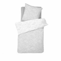 Aktion ? CINDERELLA FOLIA SATIN BETTWÄSCHE-SET - 135x200 / 80x80 Cm - Silver ⭐