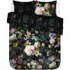 Großhandel ? ESSENZA HOME Essenza Fleur Festive Bettwäsche-Set Aus Satin - 155x220 / 80x80 Cm - Blooming Black ?