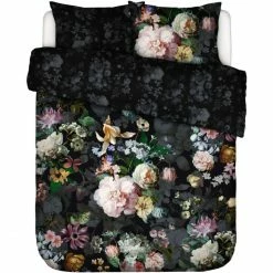 Großhandel ? ESSENZA HOME Essenza Fleur Festive Bettwäsche-Set Aus Satin - 155x220 / 80x80 Cm - Blooming Black ?