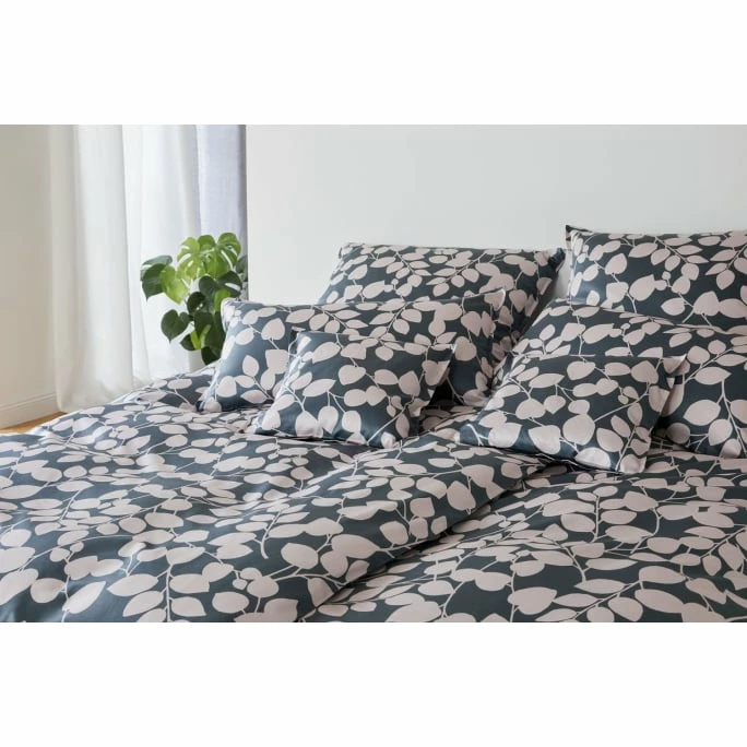 Besorgen ? Elegante Twice Bettwäsche-Set Aus Mako-Satin - 135x200 / 40x80 Cm - Anthrazit ✨ 2 Besorgen ? Elegante Twice Bettwäsche-Set Aus Mako-Satin - 135x200 / 40x80 Cm - Anthrazit ✨ – Bild 2