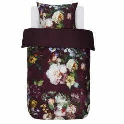 Angebote ? ESSENZA HOME Essenza Fleur Satin-Bettwäsche - 135x200 / 80x80 Cm - Burgundy ?